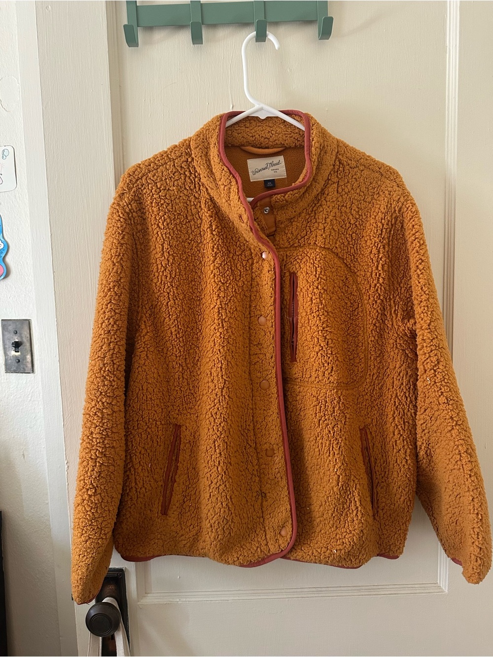 Universal Thread Orange Teddy Jacket - Picture 1 of 2